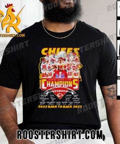 Best Selling Chiefs Super Bowl LVIII Champions 2022 back to back 2023 signatures Unisex T-Shirt