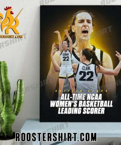 Caitlin Clark All Time NCAA Womens Basketball Leading Scorer Poster Canvas