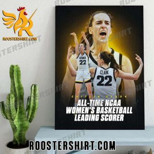 Caitlin Clark All Time NCAA Womens Basketball Leading Scorer Poster Canvas