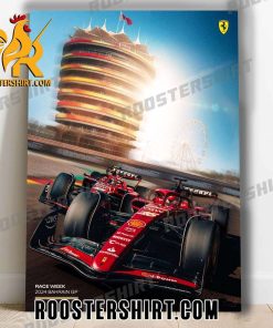 Coming Soon Scuderia Ferrari Bahrain GP 2024 Poster Canvas
