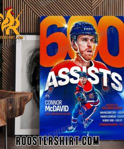 Congratulations Connor McDavid reaches the 600-assist milestone in just 616 games played Poster Canvas