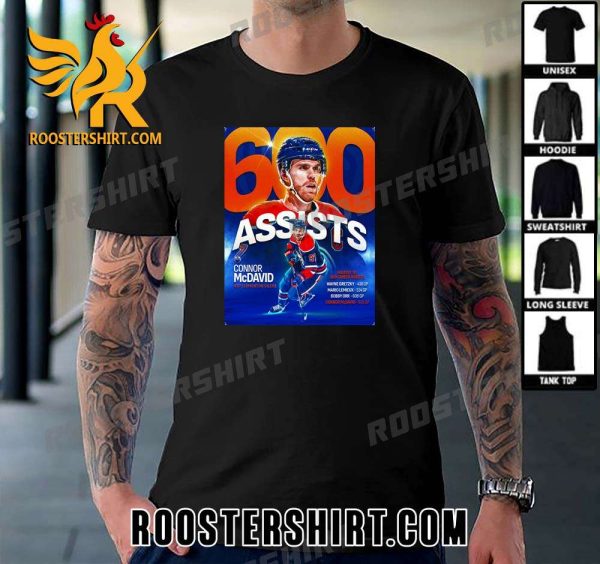 Congratulations Connor McDavid reaches the 600-assist milestone in just 616 games played T-Shirt