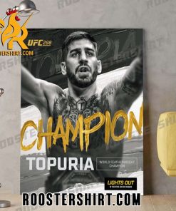 Congratulations Ilia Topuria Champs 2024 World Featherweight Champion At UFC 298 Poster Canvas