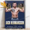 Congratulations Jack Hermansson Champions 2024 At UFC Vegas 86 Poster Canvas