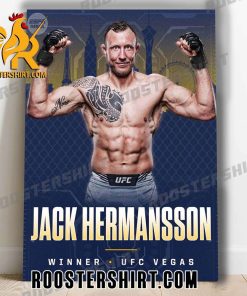 Congratulations Jack Hermansson Champions 2024 At UFC Vegas 86 Poster Canvas