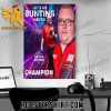 Congratulations Stephen Bunting Champs 2024 Cazoo Masters Championship Poster Canvas