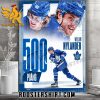 Congratulations William Nylander 500 Poang Toronto Maple Leafs Poster Canvas
