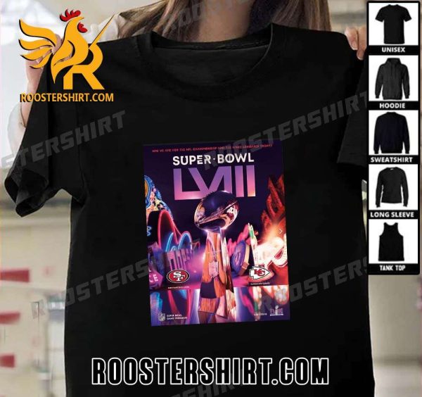 Cover of the official Super Bowl LVIII program T-Shirt