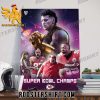 Funny Patrick Mahomes X Thanos Marvel Super Bowl LVIII Champions 2024 Poster Canvas