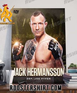 Jack Hermansson gets the win over Joe Pyfer at UFC Vegas 86 Poster Canvas