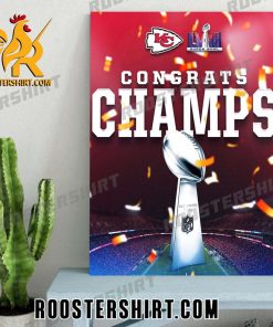 Kansas City Chiefs Trophy Super Bowl LVIII Champions Poster Canvas
