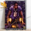 Lamar Jackson Adds Another MVP To His Collection NFL Poster Canvas