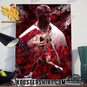 New Desing Michael Jordan NBA Poster Canvas For Happy 61st Birthday
