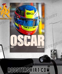 Oscar Piastri helmet design for the 2024 season just dropped Poster Canvas