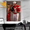 Patrick Mahomes II And Brittany Mahomes Hug Trophy At Super Bowl LVIII Champions Poster Canvas