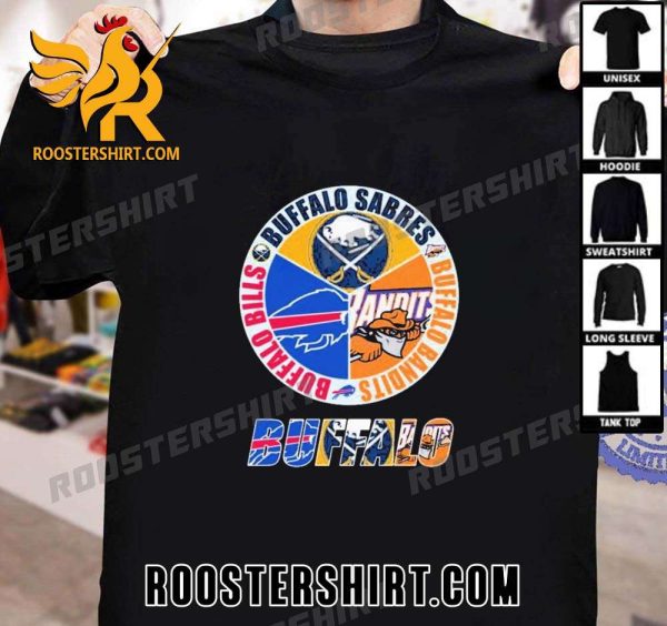 Premium Buffalo Sports Teams 2024 Buffalo Sabres, Bills And Bandits Unisex T-Shirt