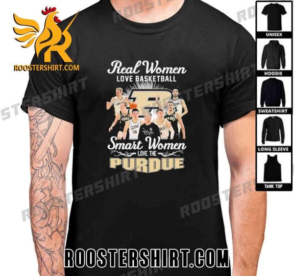 Premium Real Women Love Basketball Smart Women Love The Purdue Men’s Basketball Big Ten 2024 Unisex T-Shirt
