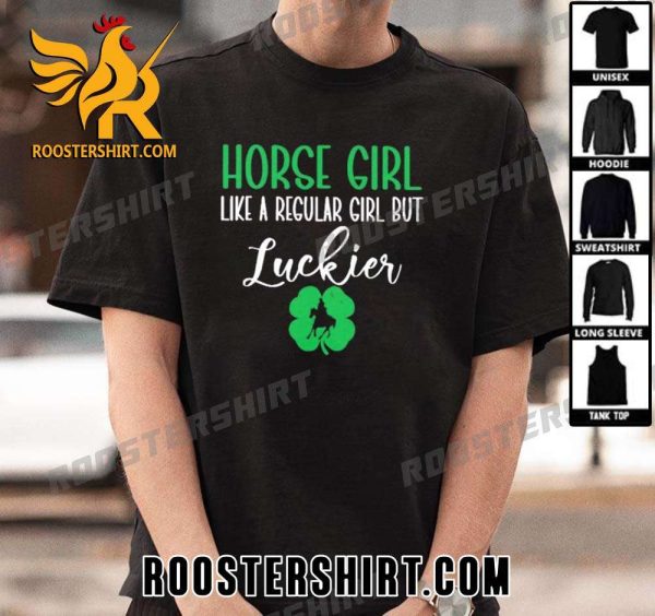 Premium horse Girl Luck Horse Inside Clover – St Patrick’s Day Horse Unisex T-Shirt