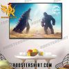 Quality Kong And Godzilla Aligning In Godzilla x Kong The New Empire Exclusive Poster Canvas