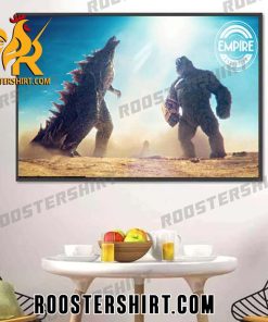 Quality Kong And Godzilla Aligning In Godzilla x Kong The New Empire Exclusive Poster Canvas