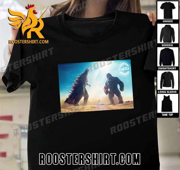 Quality Kong And Godzilla Aligning In Godzilla x Kong The New Empire Exclusive T-Shirt