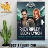Quality Mami vs The Man At Wrestlemania Rhea Ripley WWE Will Defend Her WWE Women’s World Championship Again Becky Lynch At WrestleMania XL WWE Elimination Chamber Perth Poster Canvas