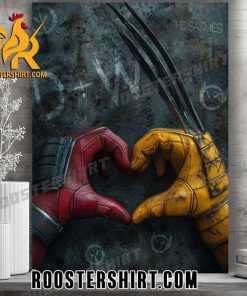 Quality New Official Poster Happy Valentines Day For Deadpool And Wolverine Poster Canvas