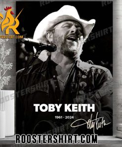 RIP Legend Toby Keith 1961-2024 Signature Poster Canvas