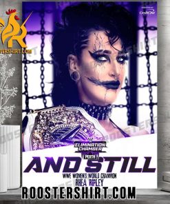 Rhea Ripley Champs 2024 WWE Womens World Champion Wlimination Chamber Perth Poster Canvas