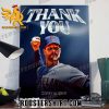 Thank You Corey Kluber Career MLB Poster Canvas
