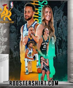 The NBA 3 Point King Steph Curry And Sabrina Ionescu Poster Canvas