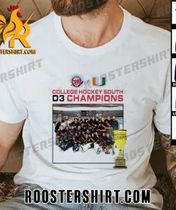 Uni Miami Hockey Champs 2024 College Hockey South D3 Champions T-Shirt