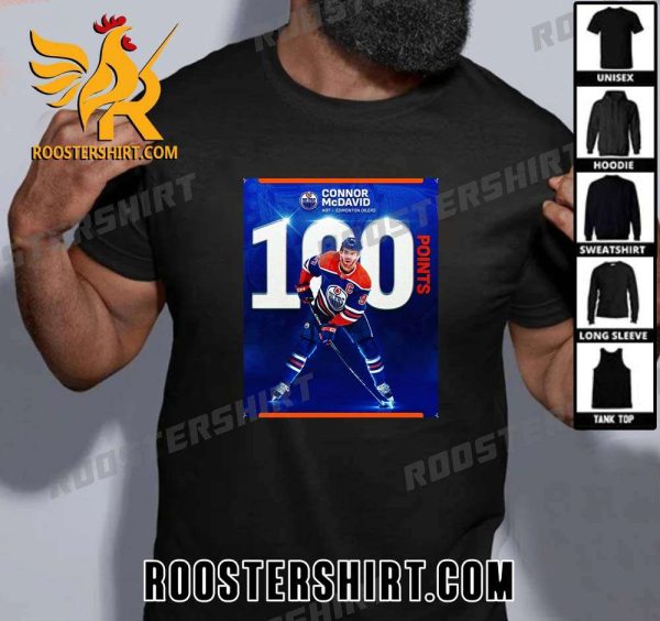 Congrats Connor McDavid 100 Points For The Fouth Season T-Shirt