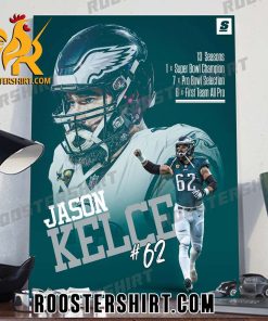 Jason Kelce has announced his retirement from the NFL Poster Canvas