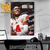Mack Lee Hill Rookie of the Year 2024 Poster Canvas