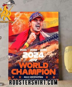 Max Verstappen 2024 F1 World Champion Bahrain GP Poster Canvas