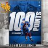 Nathan MacKinnon has reached the 100 point mark NHL Poster Canvas