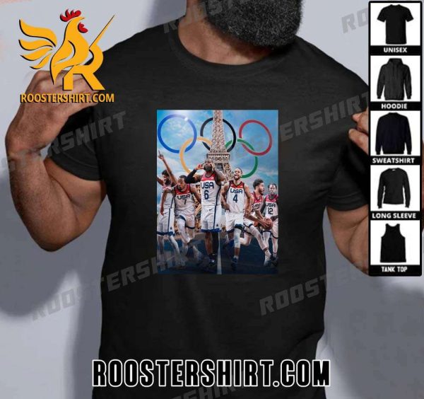 Quality Basketball Team USA Lineup For The Olympics Paris 2024 T-Shirt