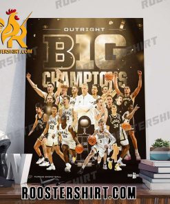 Quality Outright Again Big 10 Men’s Basketball Regular Season Champions For Purdue Boilermakers Poster Canvas