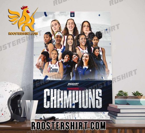 UConn Huskies Womens Basketball Champs 2024 Big East Championship Poster Canvas