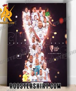 US Womens National Soccer Win The First Ever Concacaf W Gold Cup 2024 Poster Canvas
